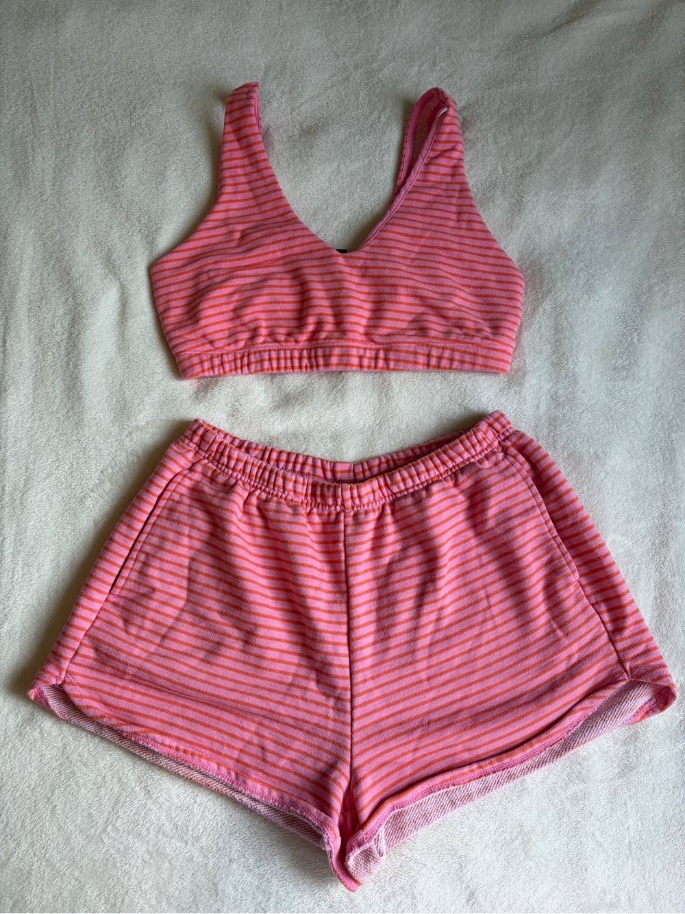 Wild Fable Striped Lounge Bralette & Short Set - Picture 2 of 5